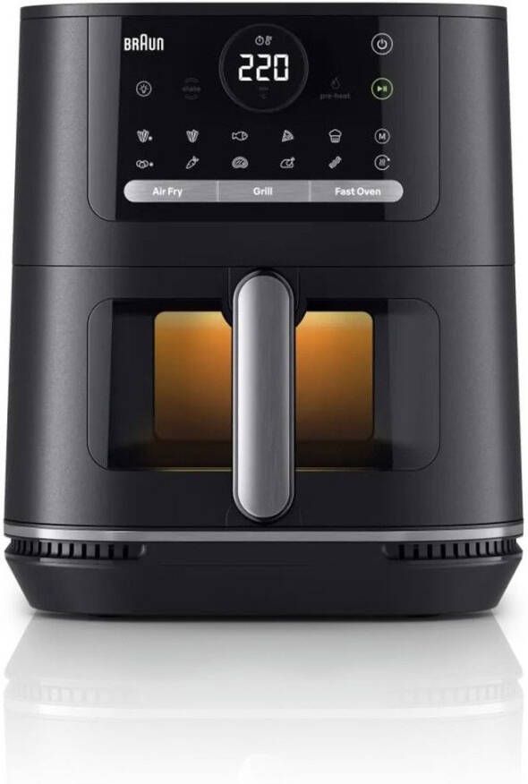 Braun x Piet Huysentruyt MultiFry 5 Airfryer 3in1 met kookvenster -HF5073IBK 6L tot 6 personen RealOven Tec