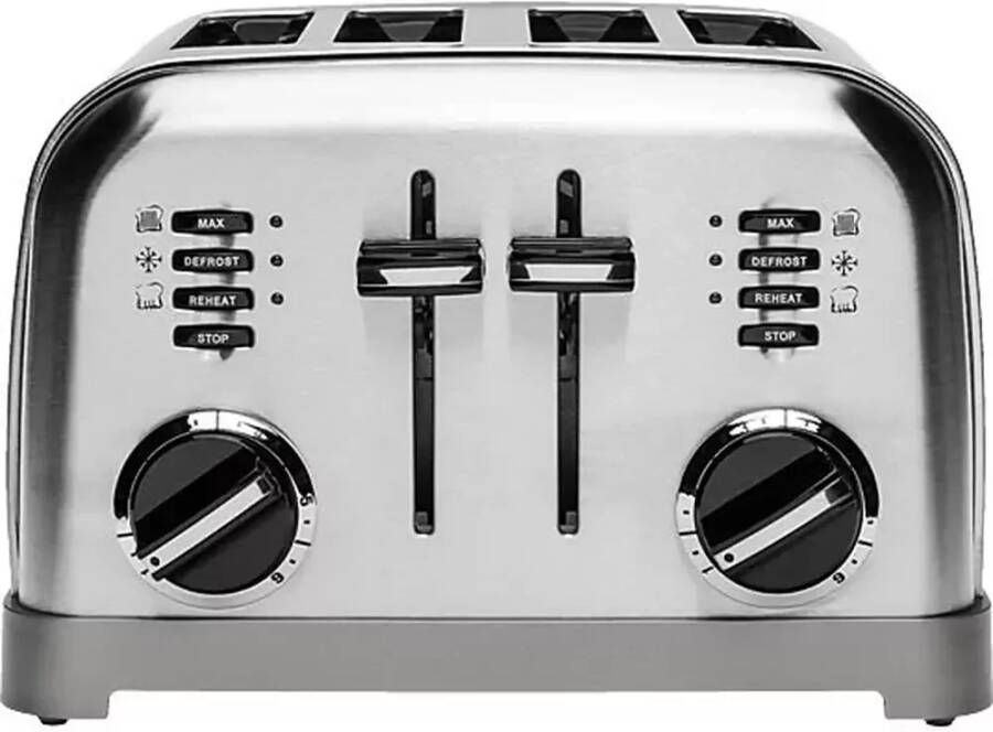 Cuisinart 4 Slice Toaster Broodrooster CPT180E 4 sleuven Ontdooifunctie Bagelfunctie 6 standen Metaal - Foto 2