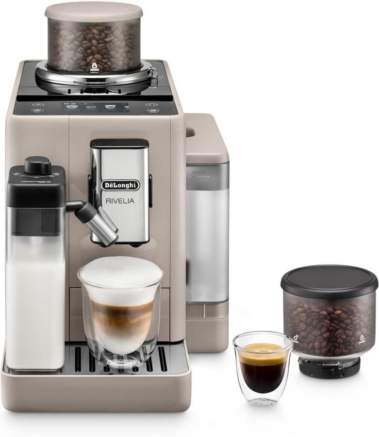 De'Longhi Rivelia volautomatische espressomachine met LatteCrema Hot melkopschuimer en Bean Switch System Beige EXAM440.55.BG - Foto 2