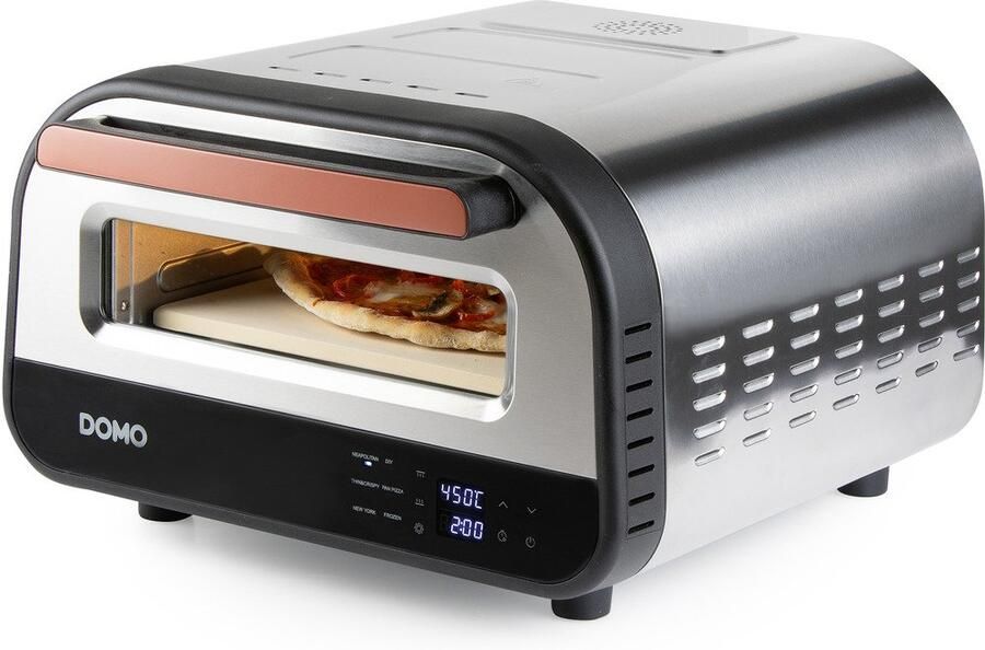 Domo DO9289PZ Pizza Oven 'Pizza Genius' Elektrische Pizza Oven Op Steen 32 cm tot 450°C 1700 W