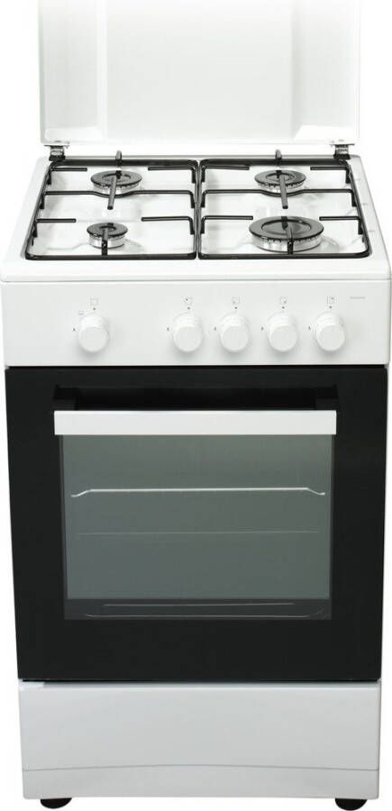Everglades EVCK039 Gasfornuis met Gasoven Wit 50CM 54 Liter 5 Jaar Garantie