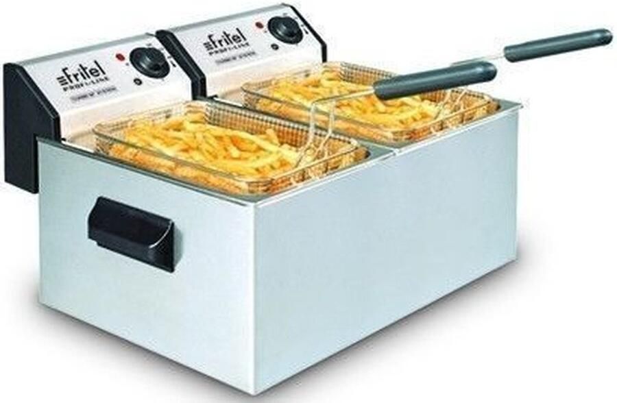 Fritel Friteuse Profi 3855 Frituurpan Frietketel Friteuse dubbel Frituurpan dubbel 2x 3200W 2 x 5 liter Kleine professional Koude Zone - Foto 2