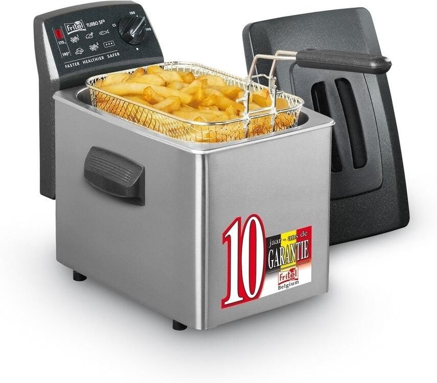 Fritel Frituurpan Turbo SF 4350 Frietketel met Antistofdeksel Friteuse voor Olie + Vast Vet 3-5 pers. Frituurketel 2800W 4L - Foto 3