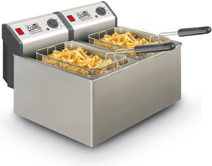 Fritel Friteuse Profi 4905 Duo Professionele Frituurpan Frituurketel Dubbel 2x 8L 2x 3300W Antistofdeksel Olie + Vast Vet - Foto 3