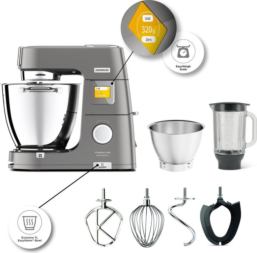 Kenwood Titanium Chef Patissier XL KWL90.124SI | Keukenrobots | 5011423206158