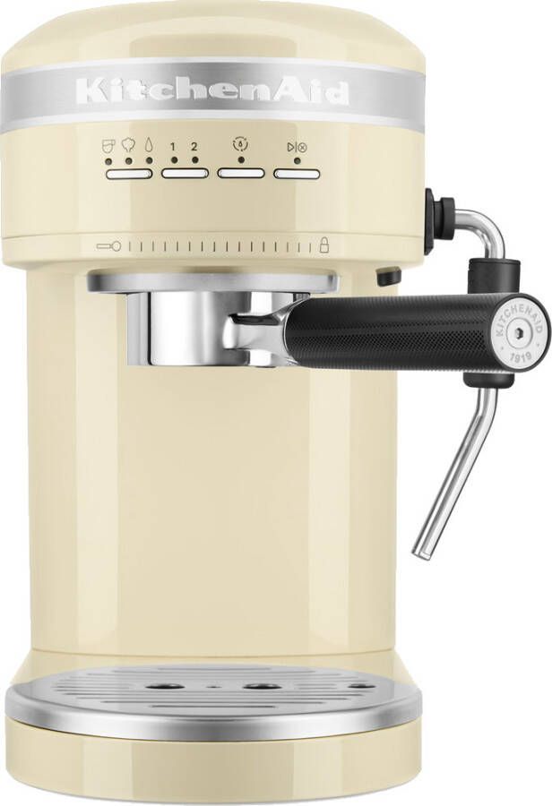 KitchenAid Espressomachine Artisan koffiemachine met slimme sensortechnologie stoompijpje en accessoires Crème kleur - Foto 15