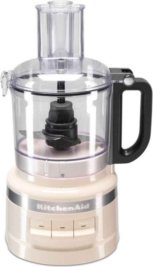 KitchenAid Foodprocessor Multifunctionele Keukenmachine voor verschillende soorten ingrediënten Compacte keukenapparatuur voor hakken snijden raspen kneden 1 7 L Amandel wit - Foto 2