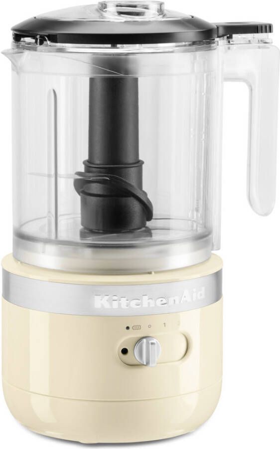 KitchenAid Draadloze Hakmolen met 2 snelheden en accessoires 1 19 L mengkom roestvrijstalen multifunctioneel mes en garde -Crème kleur - Foto 2