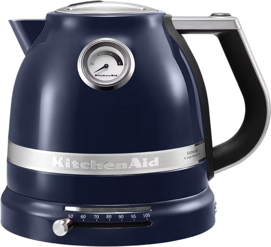 KitchenAid Waterkoker met temperatuurregeling 1 5 L Artisan Retro waterkoker dubbelwandig 2400 W Blauw