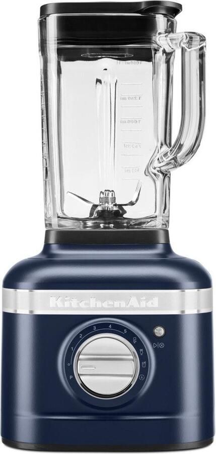 KitchenAid Blender Artisan Glazen kan van 1 4 L 1200W Smoothie maker Inkt blauw