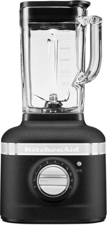 KitchenAid Blender Artisan Glazen kan van 1 4 L 1200W Smoothie maker Mat Zwart
