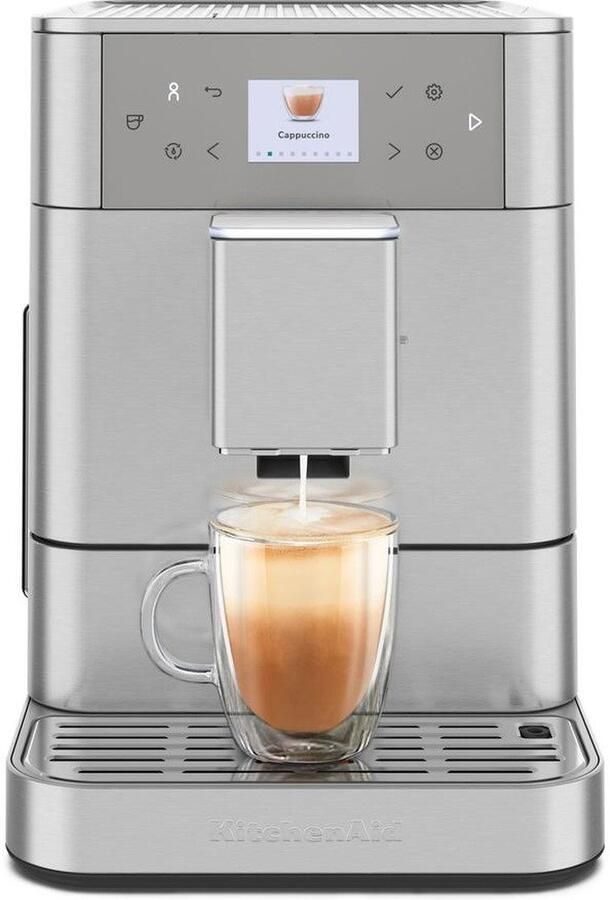 KitchenAid Volautomatische Espressomachine KF6 koffiemachine met 15 receptopties automatische melkopschuimer en snel opwarmtechnologie Roestvrij staal - Foto 9
