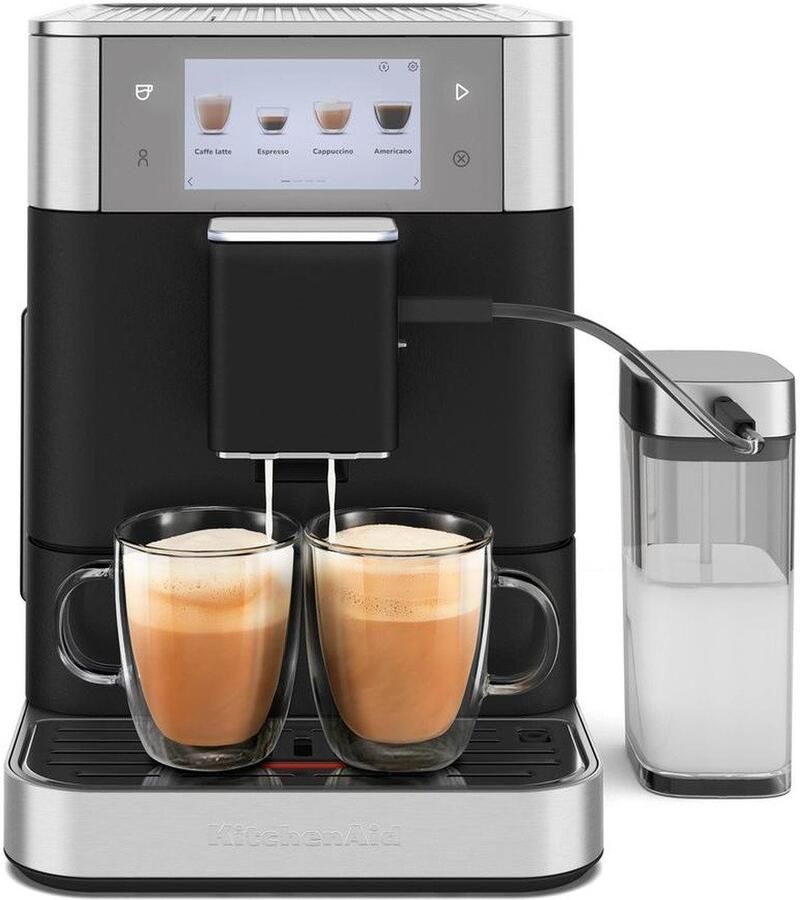 KitchenAid Volautomatische Espressomachine KF8 TTouchscreen 40+ receptopties modus voor plantaardige dranken 2 kopjes tegelijk vullen Vulkaanzwart - Foto 13
