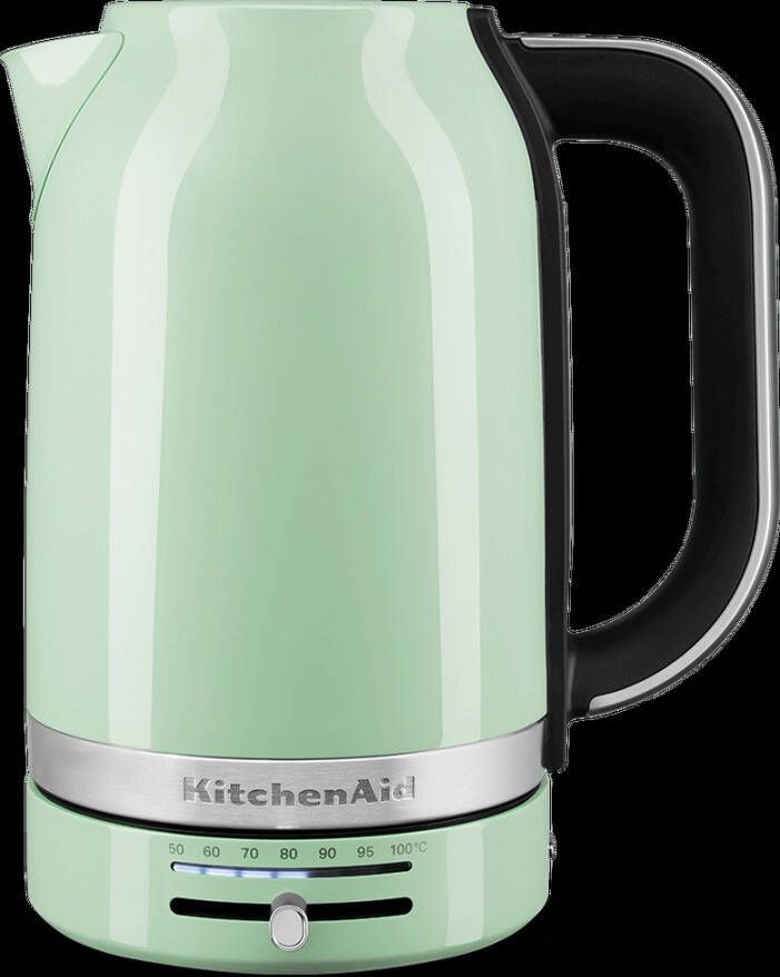 KitchenAid Waterkoker met temperatuurregeling tussen 50°C en 100°C 1 7 l Snel en stil Roestvrij staal Pistache