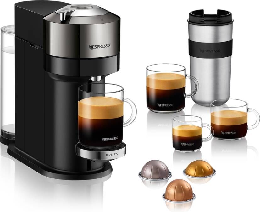 Krups Nespresso Vertuo Next Zilver YY4547FD | Capsulemachines | Keuken&Koken Koffie&Ontbijt | 3700342445428 - Foto 1