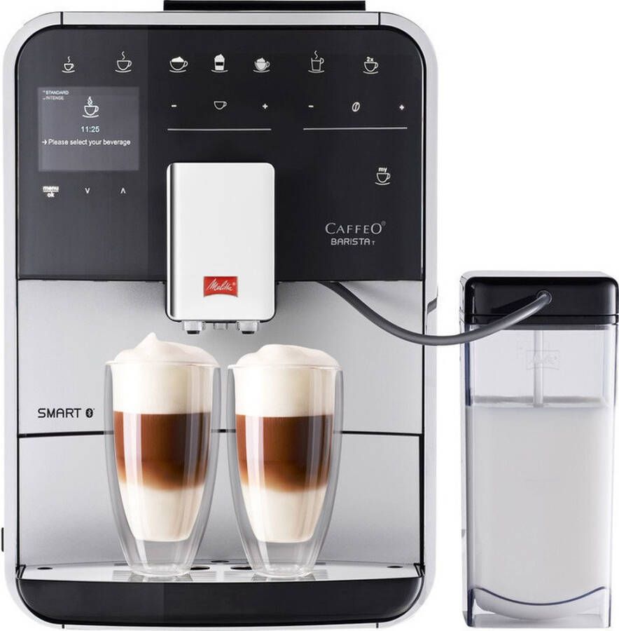Melitta Volautomatisch koffiezetapparaat Barista T Smart F 84 0-100 roestvrij staal Hoogwaardig front van edelstaal 4 gebruikersprofielen & 18 koffierecepten