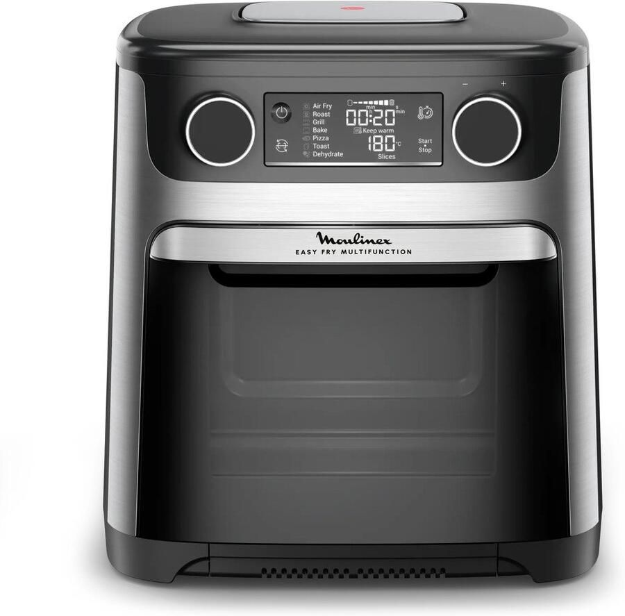 Moulinex Easy Fry Multifunction AL556DF0 friteuse Enkel 15 l Vrijstaand Heteluchtfriteuse Zwart Roestvrijstaal