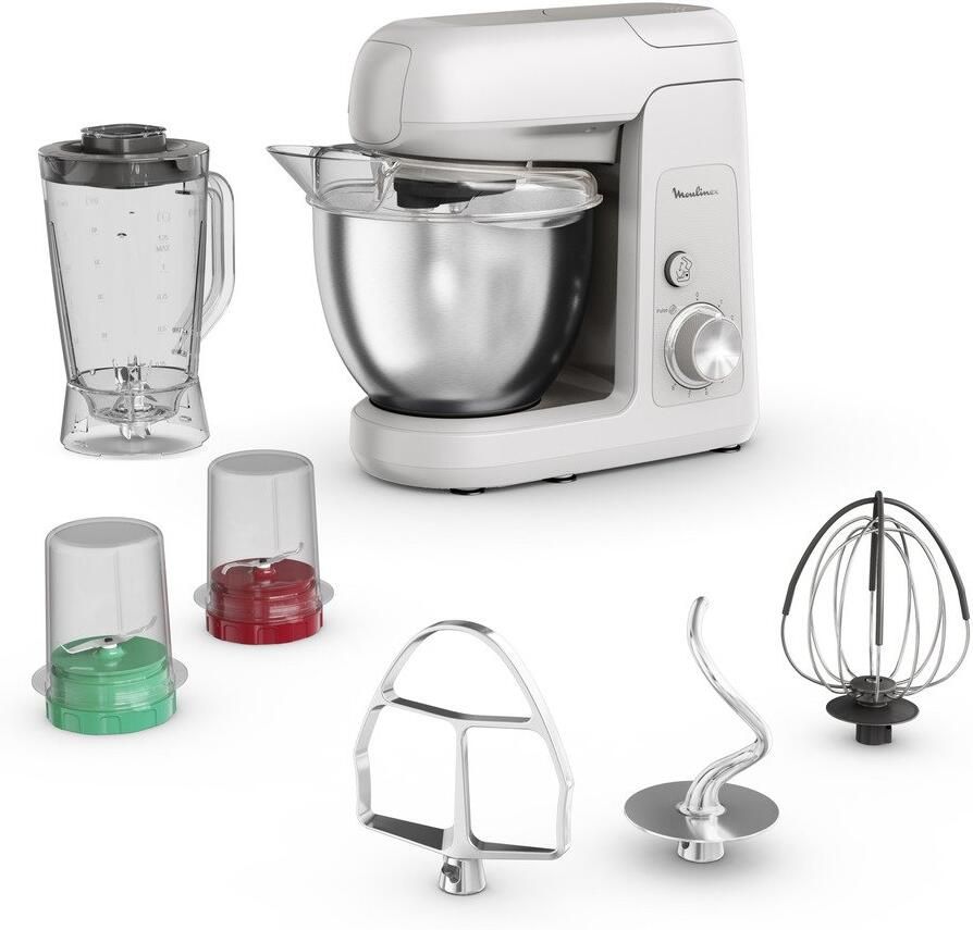 Moulinex Bake Partner QA523B10 keukenmachine 1100 W 4 6 l Roestvrijstaal Wit