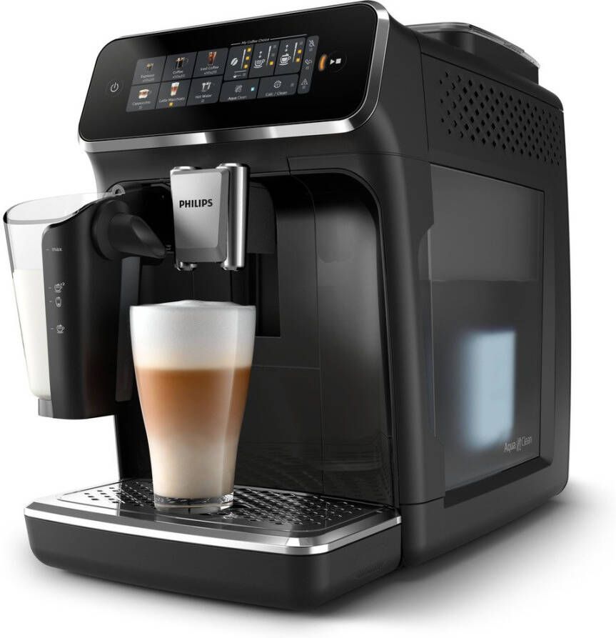 Philips Volautomatisch koffiezetapparaat EP3347 90 3300 Series 6 koffiespecialiteiten met lattego melkopschuimer zwart verchroomd