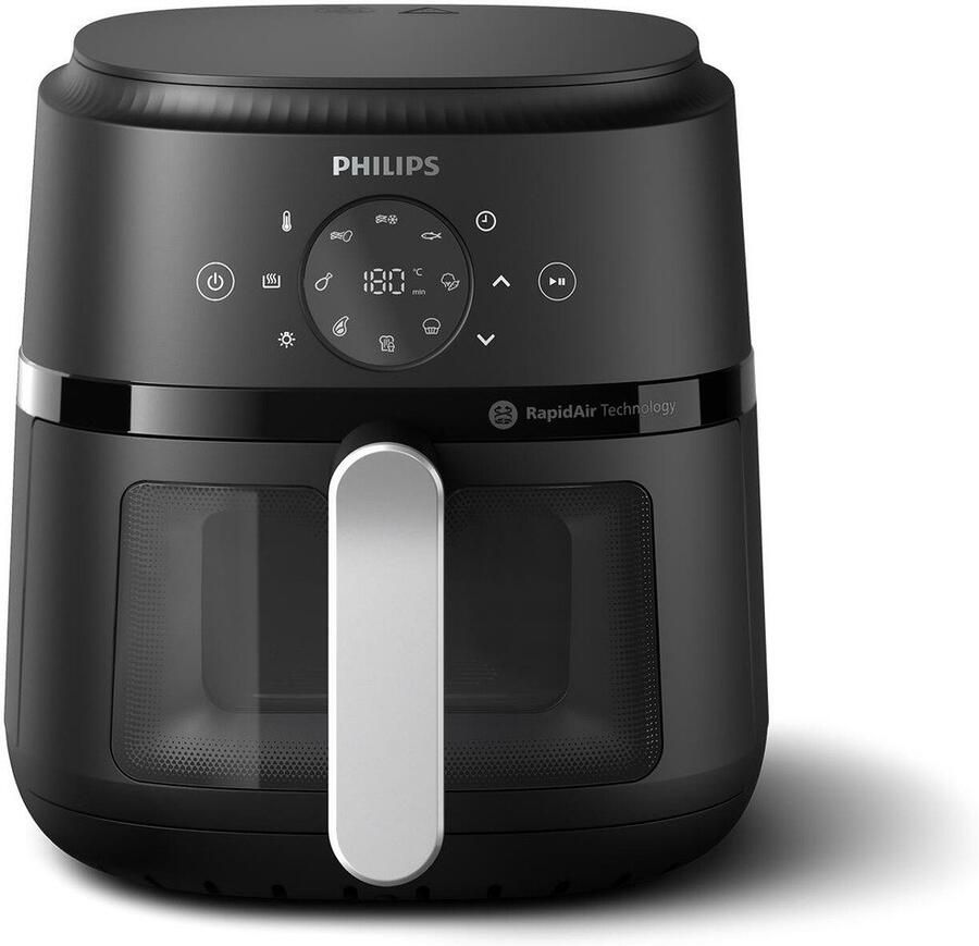 Philips Airfryer 2000 NA221 00 met 4.2L kijkvenster RapidAir technologie en 13 kookfuncties zwart zilver - Foto 10