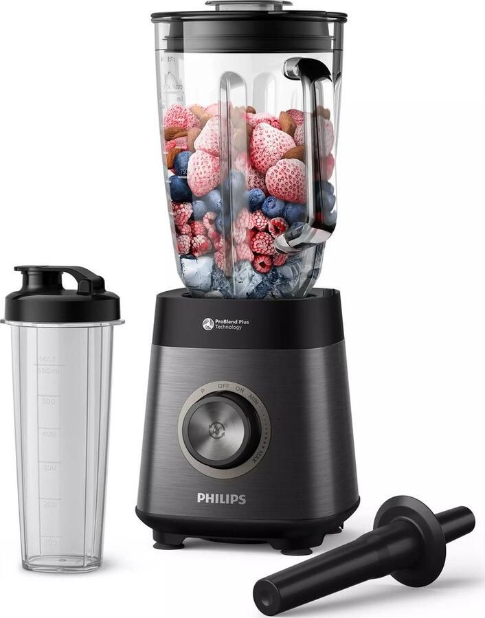 Philips Blender HR3041 00 1.200 Watt Met To Go Beker en Stamper