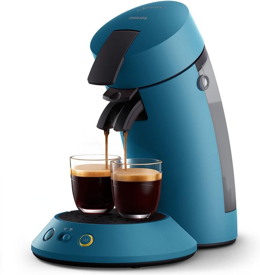 Philips Senseo Original Plus Koffiepadmachine CSA210 00 Keuze uit 1 of 2 Kopjes Instelbare Intensiteit Automatische Uitschakeling Blauw