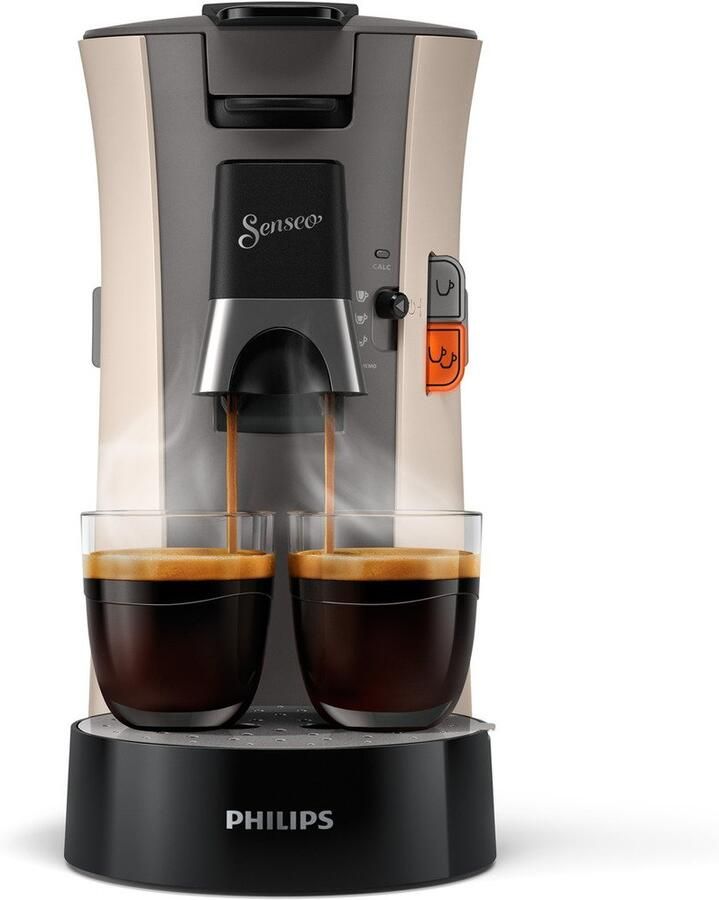 Philips Senseo Select Koffiepadmachine CSA240 30 Keuze uit 1 of 2 Kopjes Instelbare Intensiteit Automatische Uitschakeling Nougat en Kasjmiergrijs - Foto 8