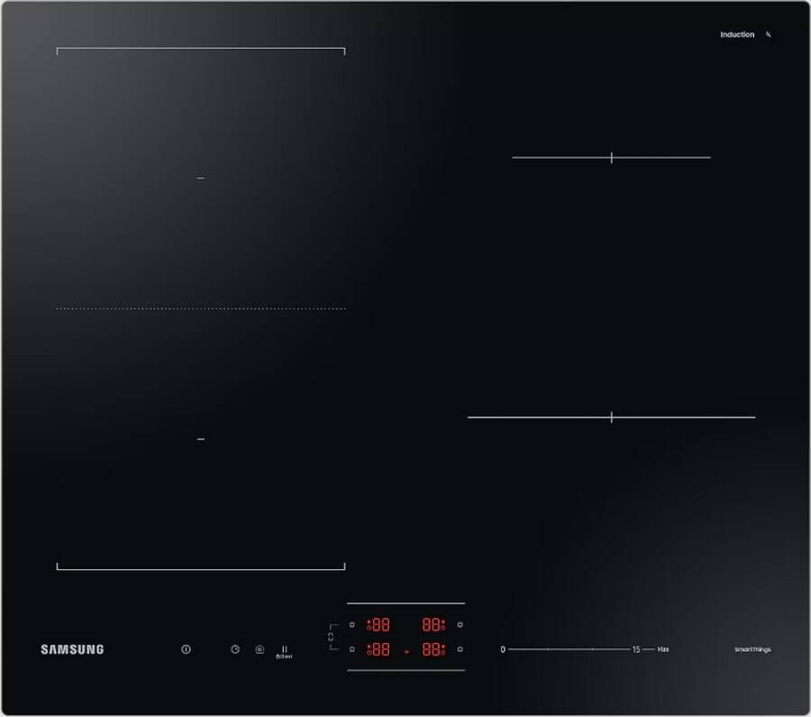 Samsung NZ64B5046FK U1 kookplaat Zwart Ingebouwd 59 cm Inductiekookplaat zones 4 zone(s)