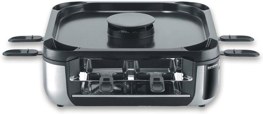Severin RG 2379 S-Joy Sevento Raclette Grill – Downdraft filtersysteem voor reuk- en geurloos gourmetten – 1900W – Digitaal display – ILAG coating - Foto 2