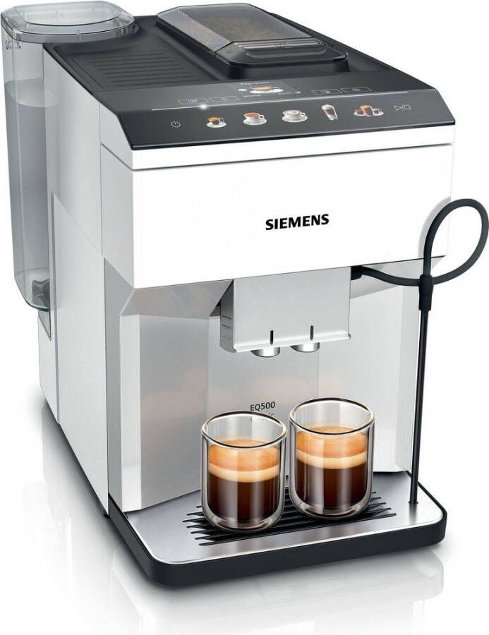 Siemens EQ500 TP515R02 Volautomatische Espressomachine Licht zilver Wit