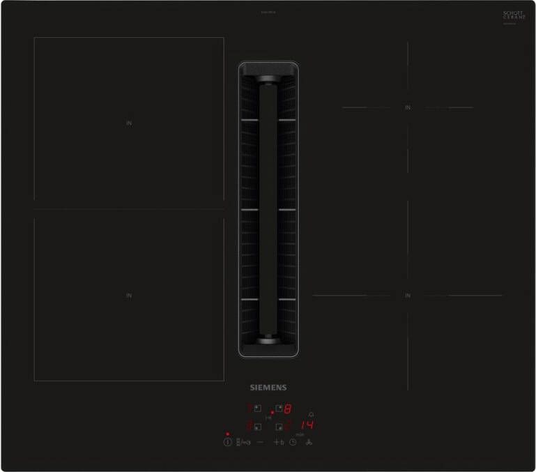 Siemens iQ300 ED611BS16E kookplaat Zwart Ingebouwd 60 cm Inductiekookplaat zones 4 zone(s) Inbouw afzuigkap - Foto 2