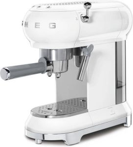Smeg Handmatige espressomachine ECF01WHEU Wit Jaren '50-stijl