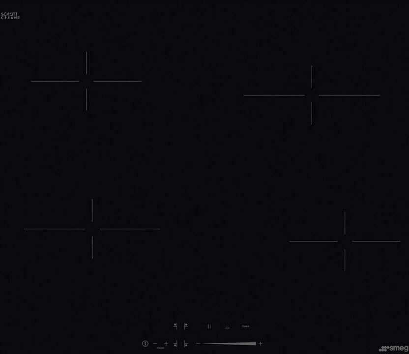 Smeg Universal SE464TD Zwart Ingebouwd 60 cm Keramisch Glaskeramiek 4 zone(s) - Foto 2