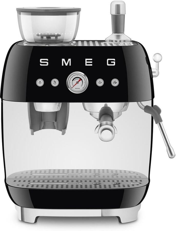 Smeg EGF03BLEU Espressomachine met Geïntegreerde Bonenmaler Pistonmachine Dubbel Thermoblock 58 mm Filterdrager Professionele Stoompijp '50s Style Zwart - Foto 2