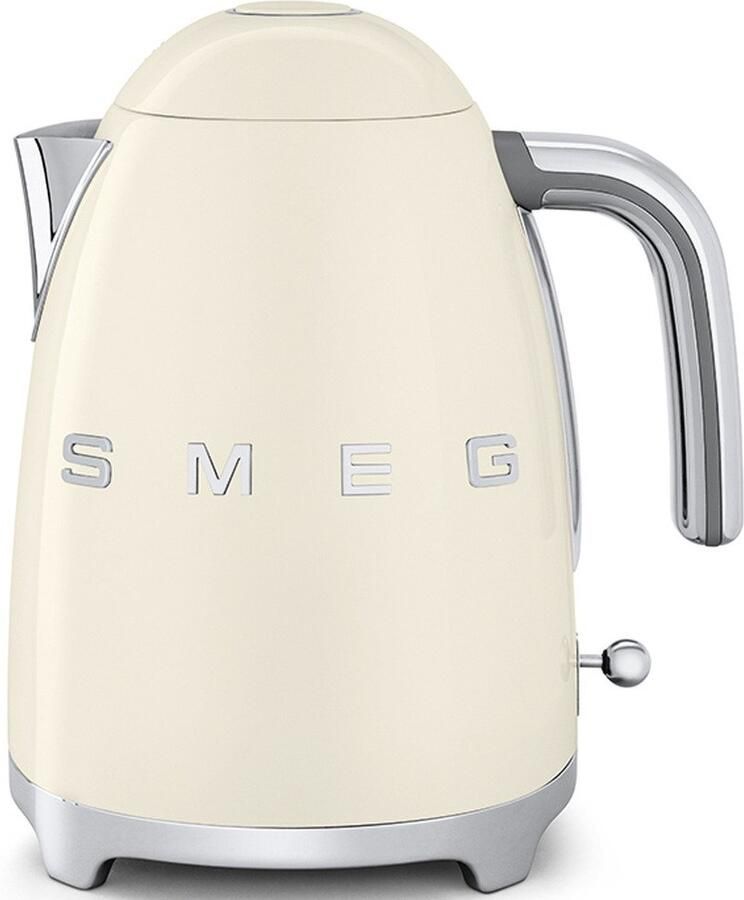 Smeg KLF03CREU Waterkoker 1 7 Liter 2400W RVS Kalkfilter 360° Draaivoet Soft Opening Automatische Uitschakeling '50s Style Crème