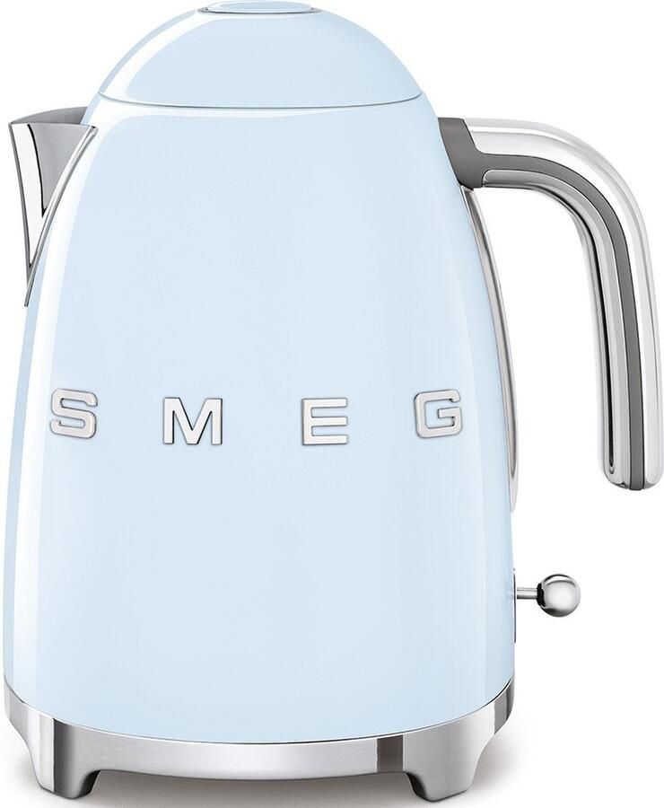 Smeg KLF03PBEU Waterkoker 1 7 Liter 2400W RVS Kalkfilter 360° Draaivoet Soft Opening Automatische Uitschakeling '50s Style Pastelblauw