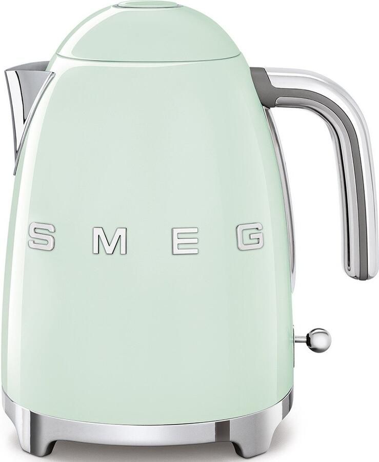 Smeg KLF03PGEU Waterkoker 1 7 Liter 2400W RVS Kalkfilter 360° Draaivoet Soft Opening Automatische Uitschakeling '50s Style Watergroen