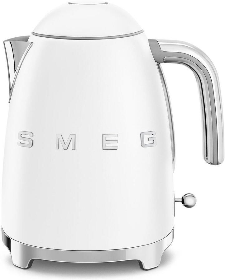 Smeg KLF03WHMEU Waterkoker 1 7 Liter 2400W RVS Kalkfilter 360° Draaivoet Soft Opening Automatische Uitschakeling '50s Style Mat Wit