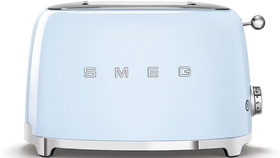 SMEG TSF01PBEU 50&apos;s style broodrooster 2X2 geschikt voor twee sneetjes brood Pastelblauw - Foto 5