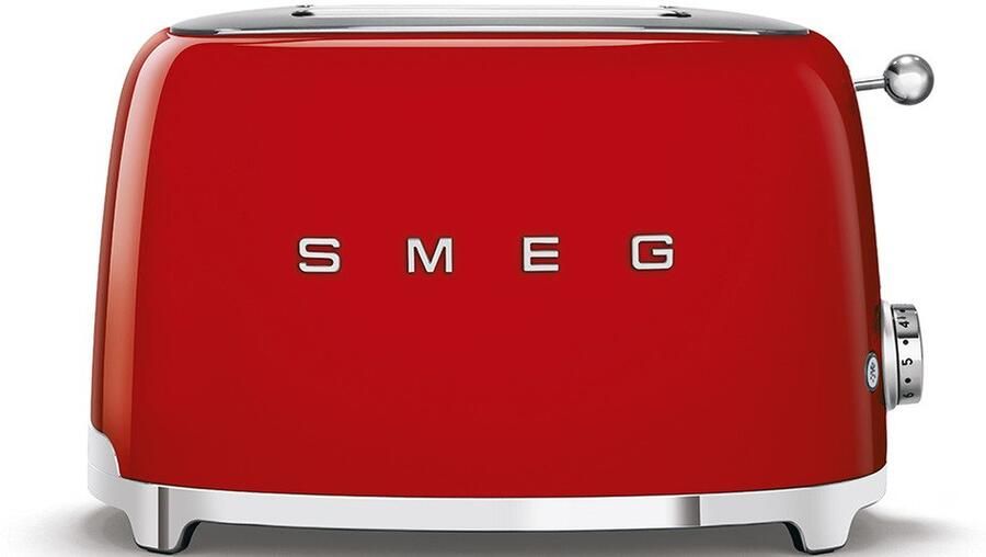 SMEG TSF01RDEU 50&apos;s style broodrooster 2X2 geschikt voor twee sneetjes brood Rood - Foto 3