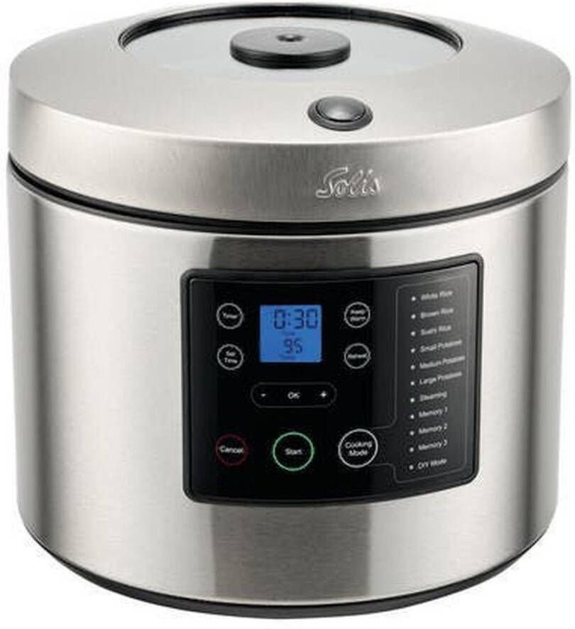 Solis Rice & Potato Cooker 8161 Aardappel- en Rijstkoker RVS Stoomkoker Stoompan Zilver