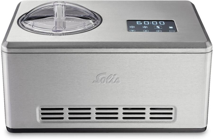 Solis Gelateria Pro Touch 8502 IJsmachine Zelf Vriezend Ice Cream Machine en Yoghurtmaker RVS Zilver