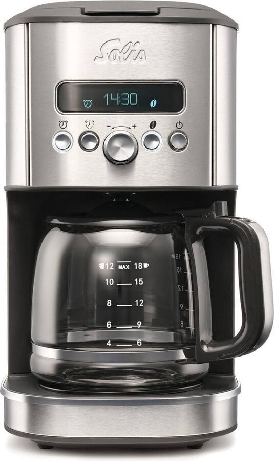Solis Aroma Brewer 1021 Koffiezetapparaat Filterkoffie Warmhoudfunctie 24-Uurs Timerfunctie Zet 12 Tot 18 Kopjes 1.8L