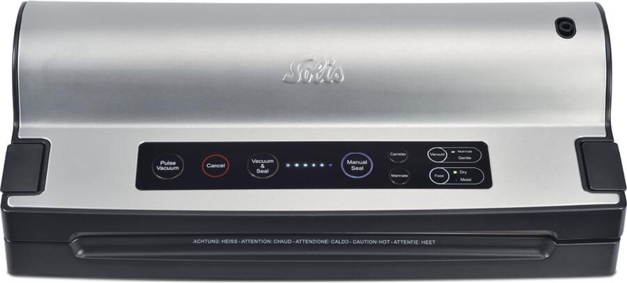 Solis Vac Prestige 575 Vacumeermachine Vacuümmachine met Marineerfunctie en Slangaansluiting Vacuüm Sealer Inclusief Vacuumzakken en Folie Grijs - Foto 2