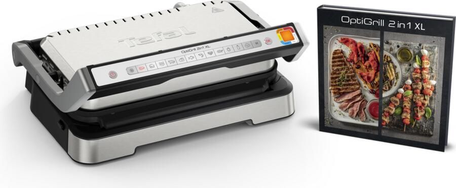 Tefal OptiGrill 2in1 XL GC782D Intelligente Contactgrill 12 Automatische Programma's Gaarheidsindicator Groot Grilloppervlak 2200W RVS - Foto 3