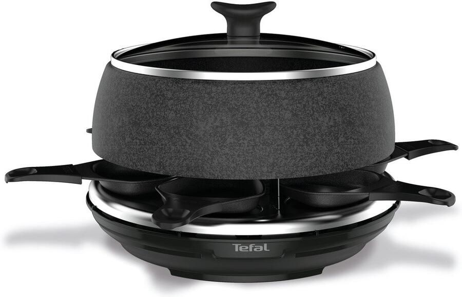 Tefal Raclette en fondueset Cheese 'n Co 6 raclettepannetjes 850 W voor 6 personen vaatwasmachinebestendig met receptenboek steen-look re12c8 - Foto 12