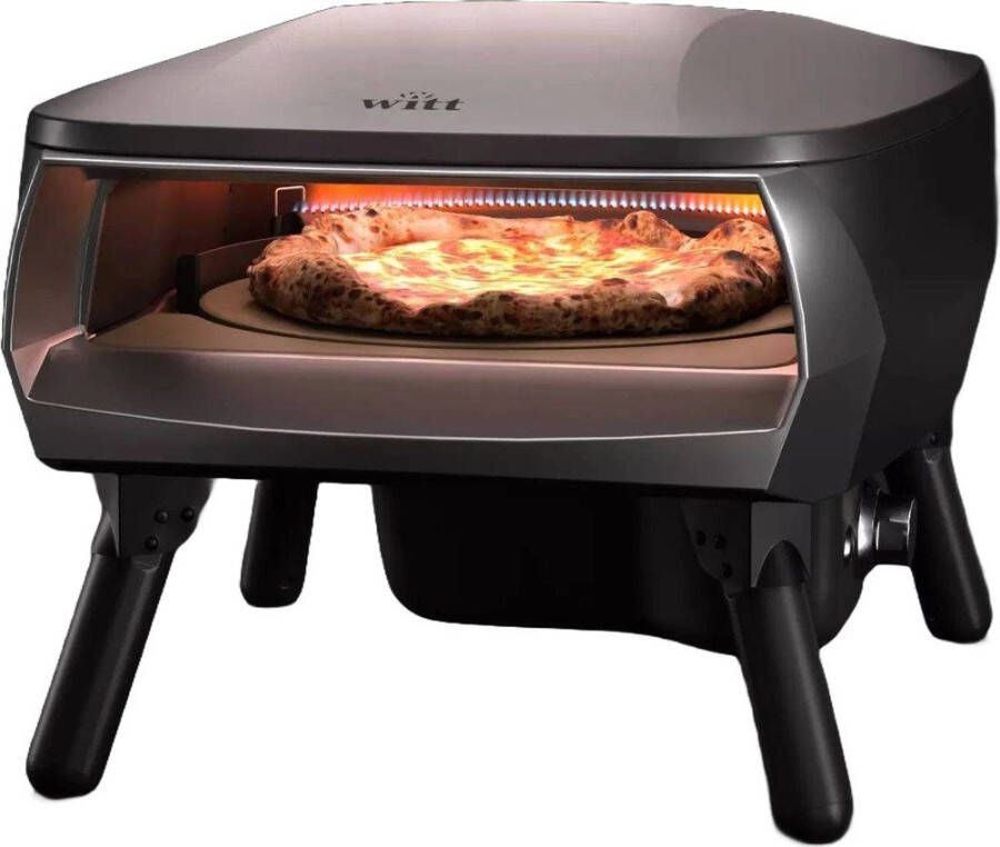 Witt Etna Rotante Piccolo Zwart | Pizzaovens op gas | 5707582031426