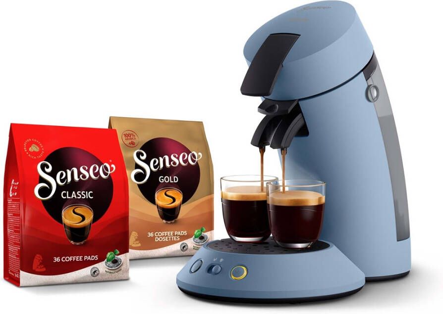 Philips SENSEO Original Plus koffiepadmachine CSA210 70 blauw inclusief 72 koffiepads - Foto 3