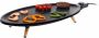 Princess 103200 Table Chef Elypse Bakplaat Grillplaat Ovaal design – 60 x 30 cm 2000 Watt 1.8 meter snoer Trendy bamboo voetjes – Gourmetplaat - Thumbnail 2