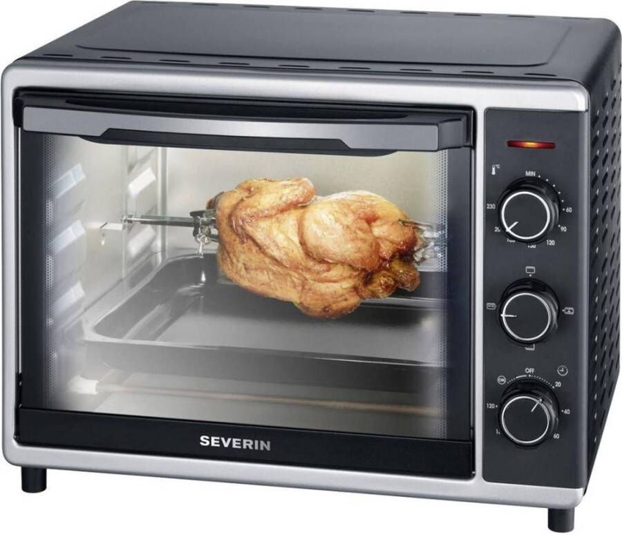 Severin Mini-oven TO 2056 Luchtcirculatie boven- en onderwarmte afzonderlijk of gecombineerd schakelbaar - Foto 7